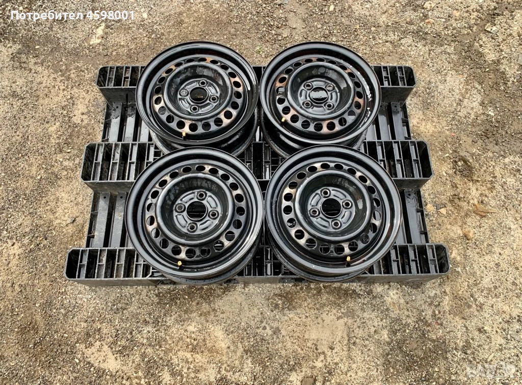 4бр.Оригинални железни джанти 14цола 4x100 за Honda Jazz,Mitsubishi Colt, снимка 1