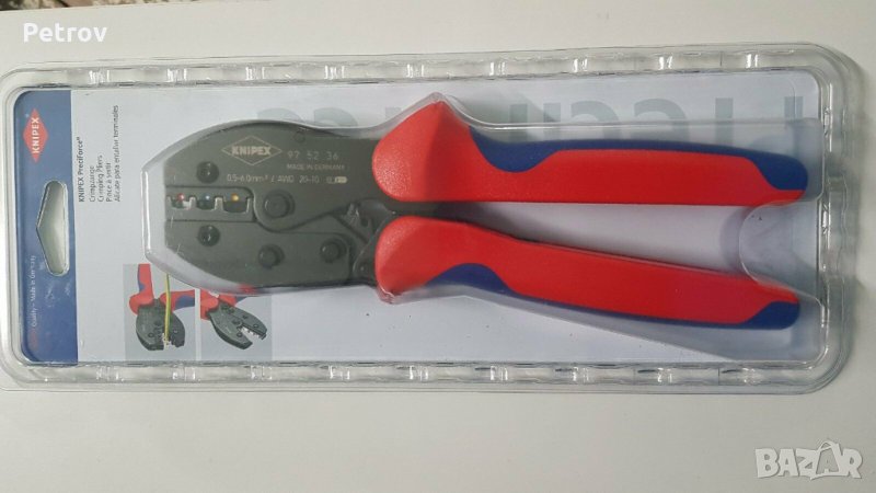 KNIPEX 97 52 36 PreciForce - Топ Profi Кримпклещи за Кабелни обувки 0,5-6mm²!!!ЧИСТО НОВИ!!! GERMANY, снимка 1