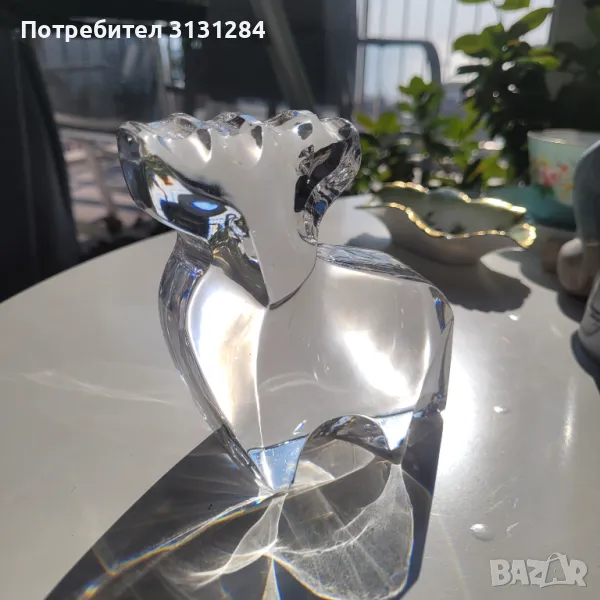 Art glass винтидж Кристална статуетка в стил Модерн  Швеция, снимка 1