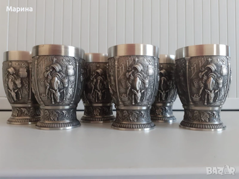 Немски чаши за ракия, 30 мл. Antik*Vintage #81, снимка 1