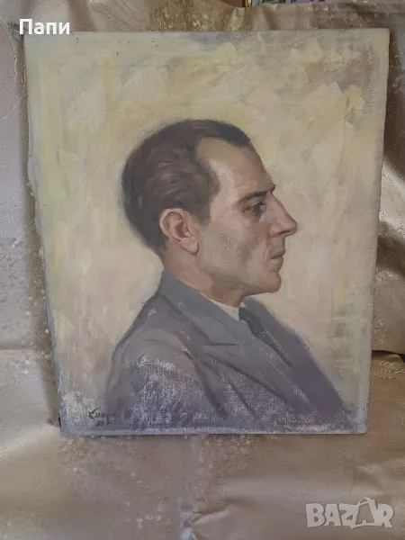 Портрет на Борис Денев от Коста Петров., снимка 1