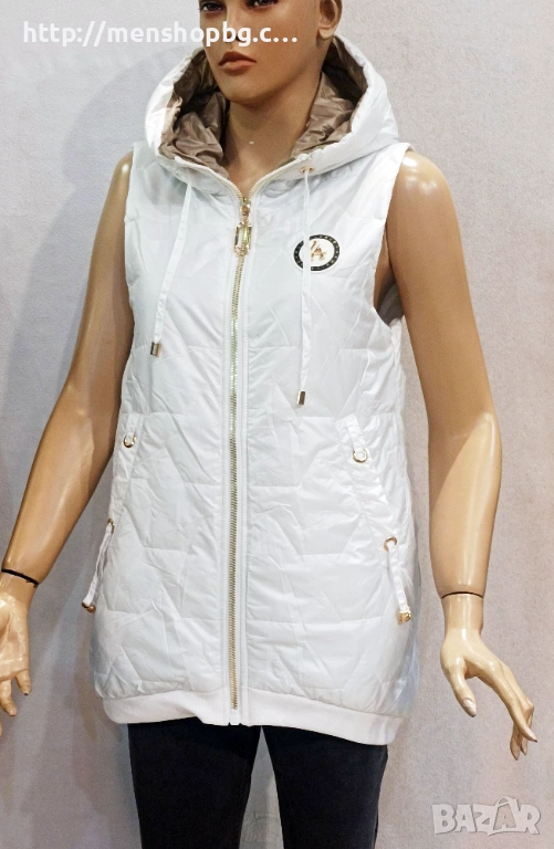 Ефектен дамски елек - бял, снимка 1