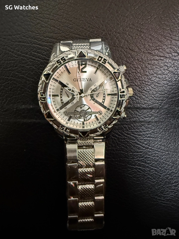 Часовник Geneva White Silver, снимка 1