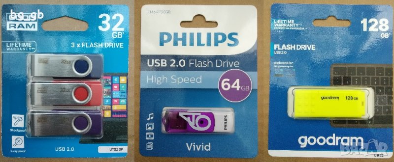 USB мемори 32 GB, 64 GB, 128 GB, снимка 1