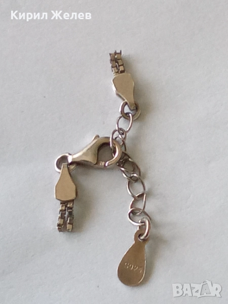 Сребърна карабинка закопчалка 35465, снимка 1