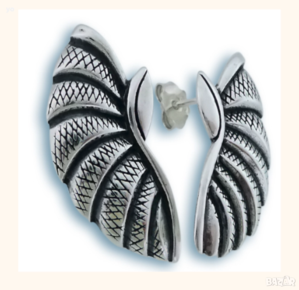 Сребърни обеци , снимка 1