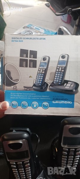Нов безжичен стационарен телефонен апарат DECT Cordless Phone Grundig D210A , снимка 1