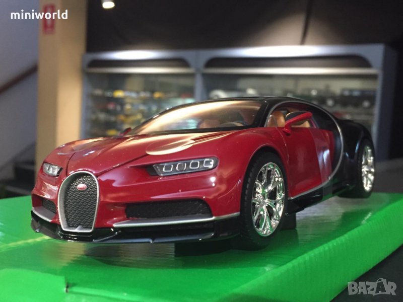 Bugatti Chiron  - мащаб 1:24 на Welly моделът е нов в кутия, снимка 1