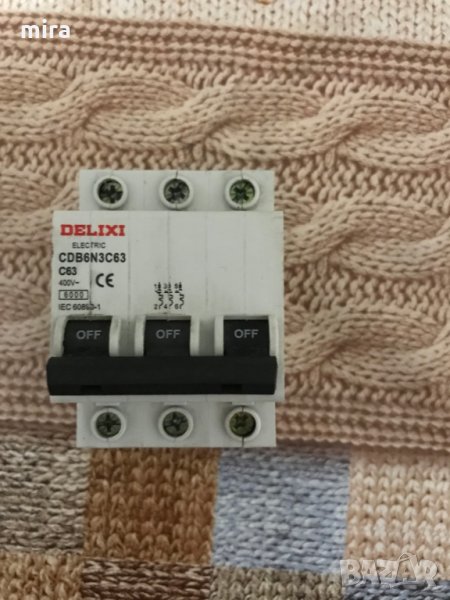 Автоматичен прекъсвач DELIXI CDB6N3C63 63А/3P, снимка 1