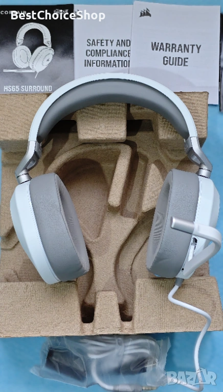 Gaming слушалки с микрофон Corsair HS65, Surround, Dobly Audio 7.1 Sound ID, Конектор USB & 3.5mm, снимка 1