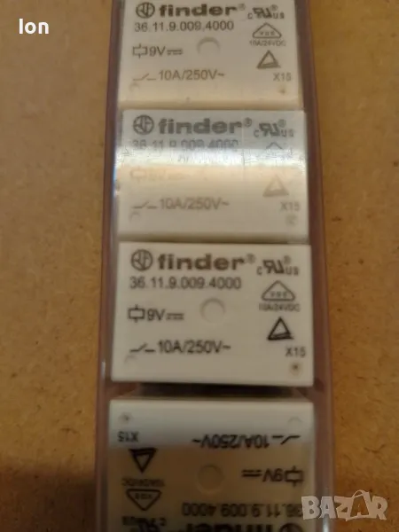 Реле Finder с бобина за 9V, 10A/250V~, снимка 1