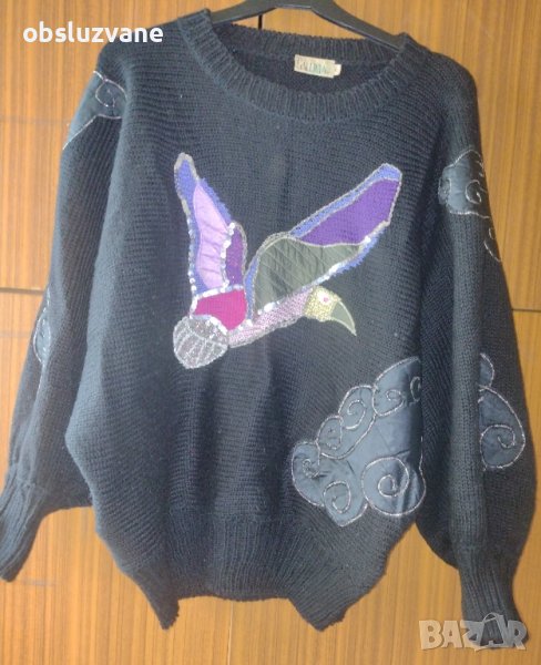  Пуловер-блузон с апликации, снимка 1
