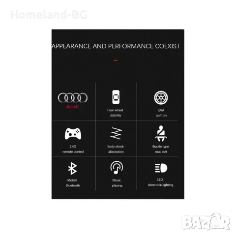 Акумулаторна кола Audi RS Q8 с WiFi меки гуми и кожена седалка и MP3 12V металик, снимка 10 - Детски велосипеди, триколки и коли - 56049594