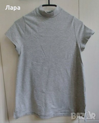 Сиво полуполо с къс ръкав