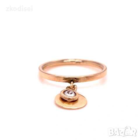 Златен дамски пръстен 2,53гр. размер:54 14кр. проба:585 модел:36000-5, снимка 2 - Пръстени - 53256419