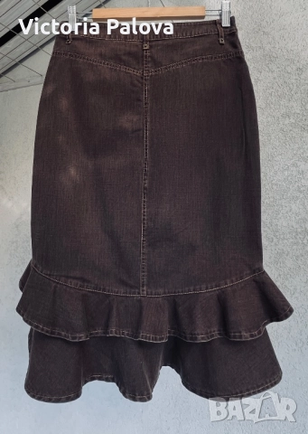 Дънкова пола ÄNNY N цвят кафе, снимка 7 - Поли - 51562011