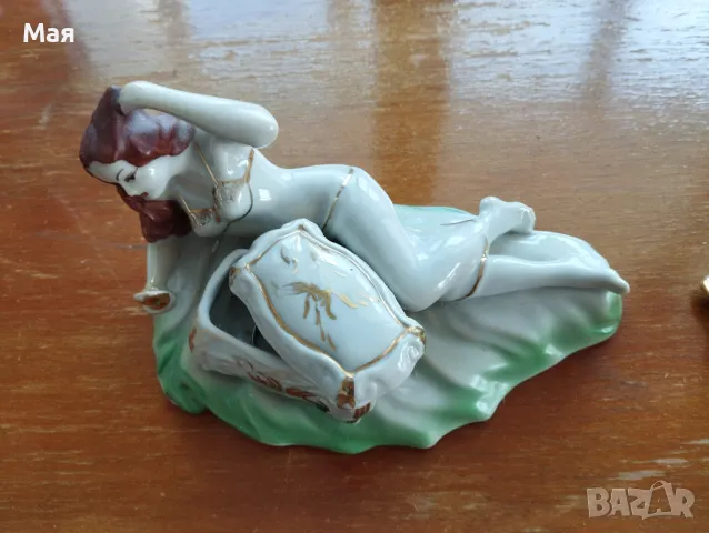 Антика ювелирна порцеланова кутия за бижута, снимка 13 - Антикварни и старинни предмети - 50371247