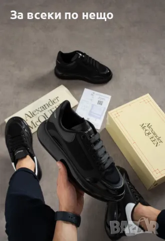 Alexander McQueen Мъжки Черни Маратонки👟Мъжки Спортни Обувки Александър Макуин Код P506