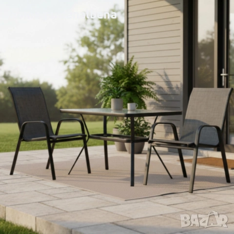 Елегантна Правоъгълна Маса със Стъклен Плот — Стил и Здравина във Всяко Пространство!, снимка 5 - Маси - 54055844