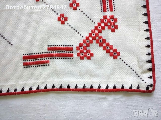 Каре с ръчна бродерия на панама , снимка 4 - Покривки за маси - 37603765