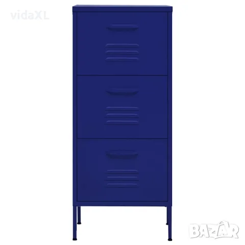 vidaXL Шкаф за съхранение, нейви син, 42,5x35x101,5 см, стомана, снимка 3 - Шкафове - 56147072