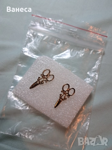 Нови обеци-ножици, снимка 2 - Обеци - 52181159