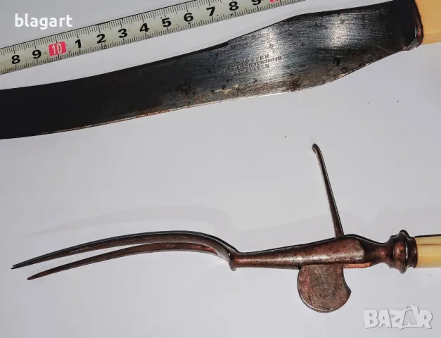 Комплект(нож с вила) -Англия, снимка 2 - Антикварни и старинни предмети - 50355178