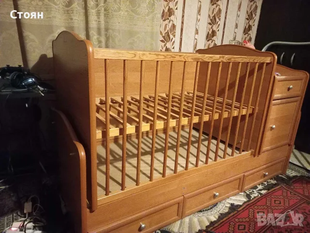 Бебешка кошара, бебешко легло с механизъм за люлеене, снимка 2 - Кошарки - 55860037