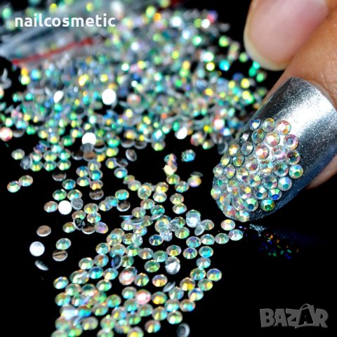 Малки сребърни холограмни камъчета