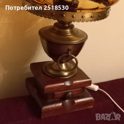 Голяма стара лампа, снимка 9 - Антикварни и старинни предмети - 48870606