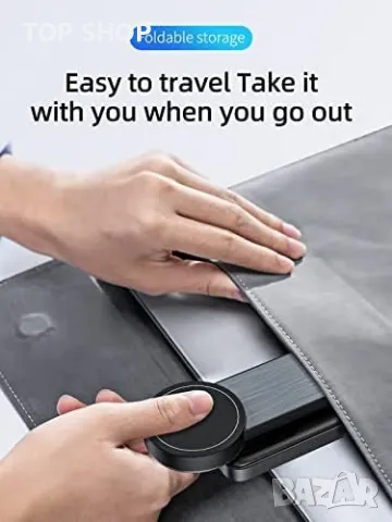 Ново Магнитно безжично зарядно устройство 15W/Сгъваема стойка, снимка 4 - Безжични зарядни - 49498297