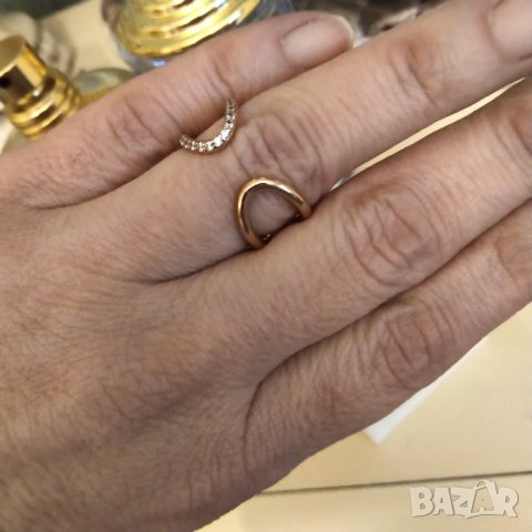 Пандора оригинален сребърен пръстен с  розова позлата , снимка 5 - Пръстени - 37188684