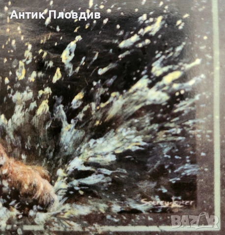 Керамична чиния „Gold Rush“ – John Seerey-Lester, The Bradford Exchange (1999), снимка 3 - Пана - 51338237