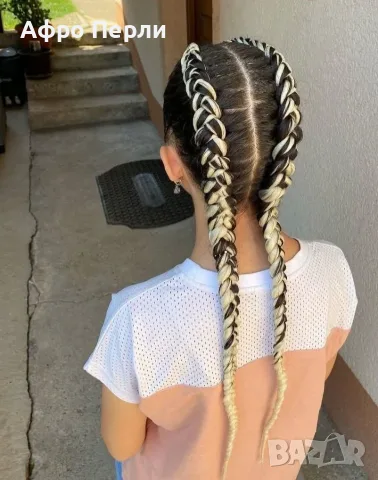 🩵Боксьорски Плитки❤️ Box braids Детски прически Опашки Бохо Туистъри Ариел Къдрици Афро Канекалон , снимка 8 - Аксесоари за коса - 55848219