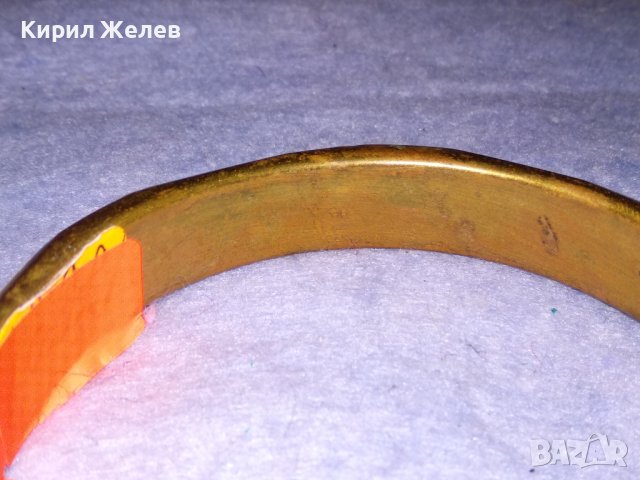 СТАРА БРОНЗОВА ОРИЕНТАЛСКА МАСИВНА ЕТНО ГРИВНА с РОГ / КОСТ МАЙСТОРСКА РАБОТА РЯДКА 37522, снимка 10 - Антикварни и старинни предмети - 40831054