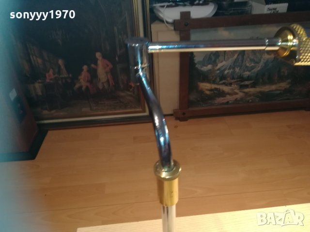 поръчана-gold & inox настолна масивна лампа-внос швеицария, снимка 14 - Настолни лампи - 30151609