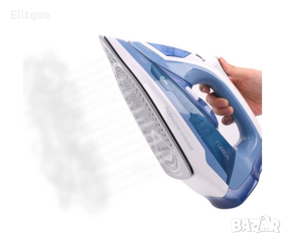 Парна ютия – 2200W, керамична плоча, 380мл резервоар, лилава и синя, снимка 6 - Ютии - 52842408