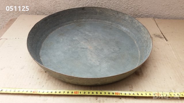 масивна бакърена кована тава - възрожденска , снимка 10 - Антикварни и старинни предмети - 40518845