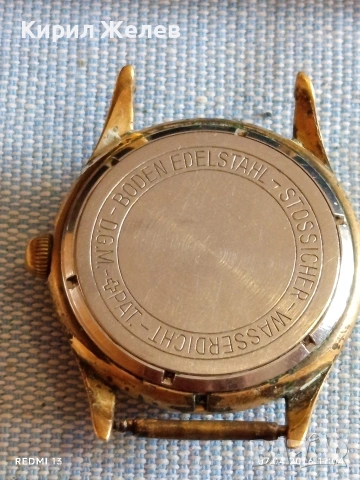 Стар механичен часовник EKO работи позлатен за КОЛЕКЦИЯ 54403, снимка 3 - Антикварни и старинни предмети - 54119433