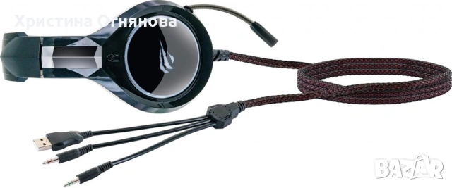 Геймърски слушалки с микрофон Schwaiger GH50, снимка 4 - Слушалки, hands-free - 54162227