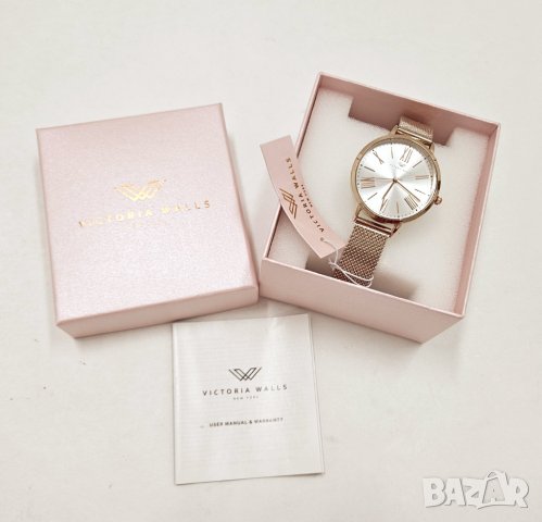 Златисто розов дамски часовник с верижка Victoria Walls, снимка 2 - Дамски - 42112587