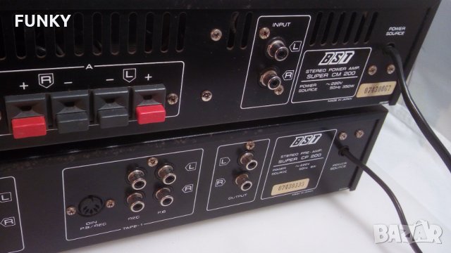 Stereo Pre. Amp. BST Super CP-200 & BST Super CM-200 Dual Mono Power Amplifier, снимка 12 - Ресийвъри, усилватели, смесителни пултове - 35030749