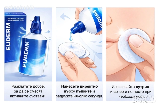 Euderm лосион за проблемна кожа, снимка 2 - Козметика за лице - 12041491