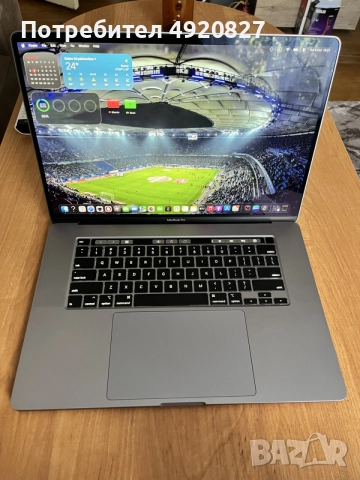 MacBook Pro 16" (i9-2,4GHZ / 32GB RAM / 1TB SSD) - Топ състояние, 215 цикъла на батерията!