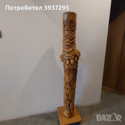 Дърворезба Тотем, снимка 6 - Декорация за дома - 52834192