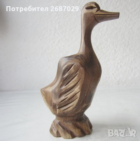Пате гъска птица моливник дърворезба дървено, снимка 8 - Статуетки - 29299533