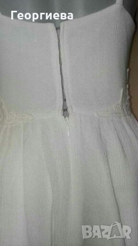 Кокетна бяла рокля с бродерия🍀👗S,M🍀👗арт.402, снимка 6 - Рокли - 29720943