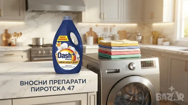 Течен перилен препарат Dash Power Freschezza Lenor 50 пранета