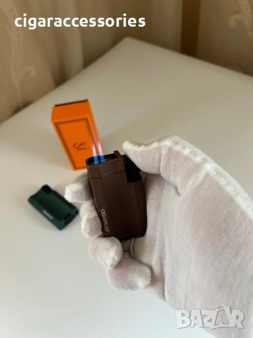 Запалка за пури с турбо пламък и вграден пънч - 2 цвята + кутия, снимка 9 - Запалки - 52799676