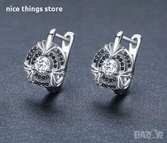 Красиви сребърни обици 26, снимка 3 - Обеци - 38899217